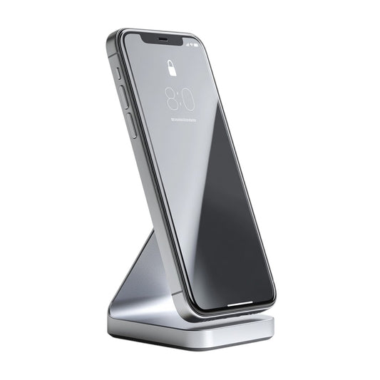 Blnzk Magnetic Wireless Charging Stand - 2-in-1 Desktop Phone Holder & Fast Charger - Compatible with iPhone MagSafe - Sleek Industrial Design
