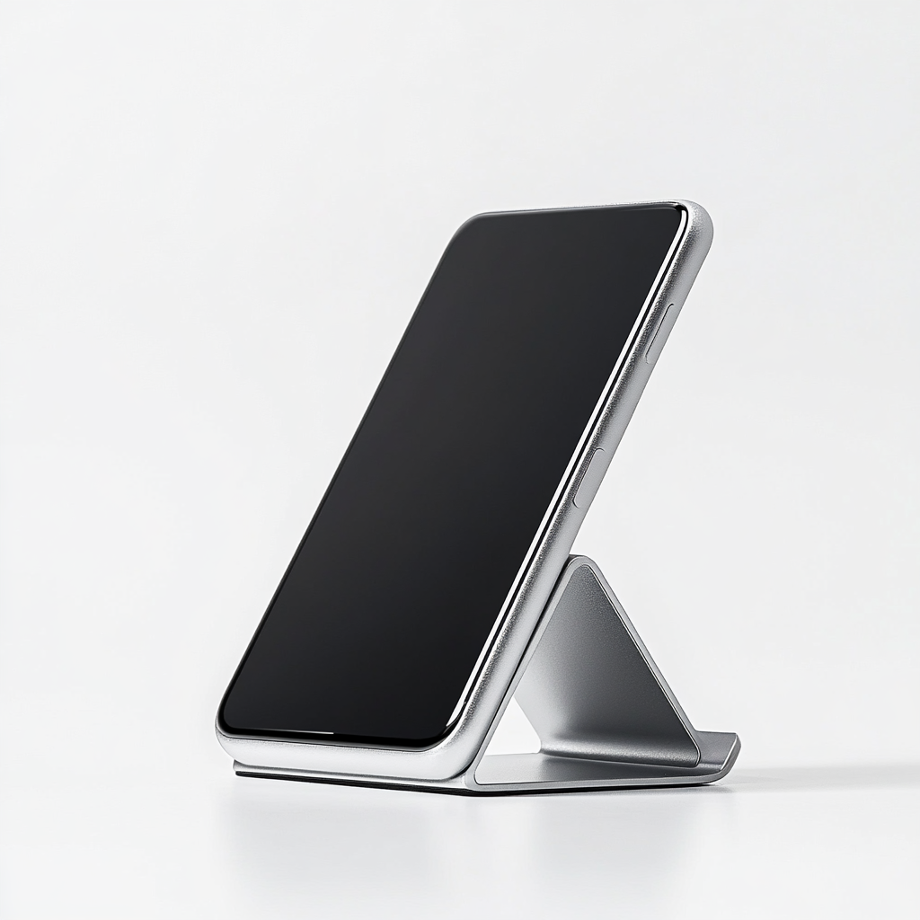 Blnzk Desktop Phone Stand - Premium Aluminum Foldable Holder - Adjustable Ergonomic Stand for iPhone, Android & iPad - Sturdy Metal Design