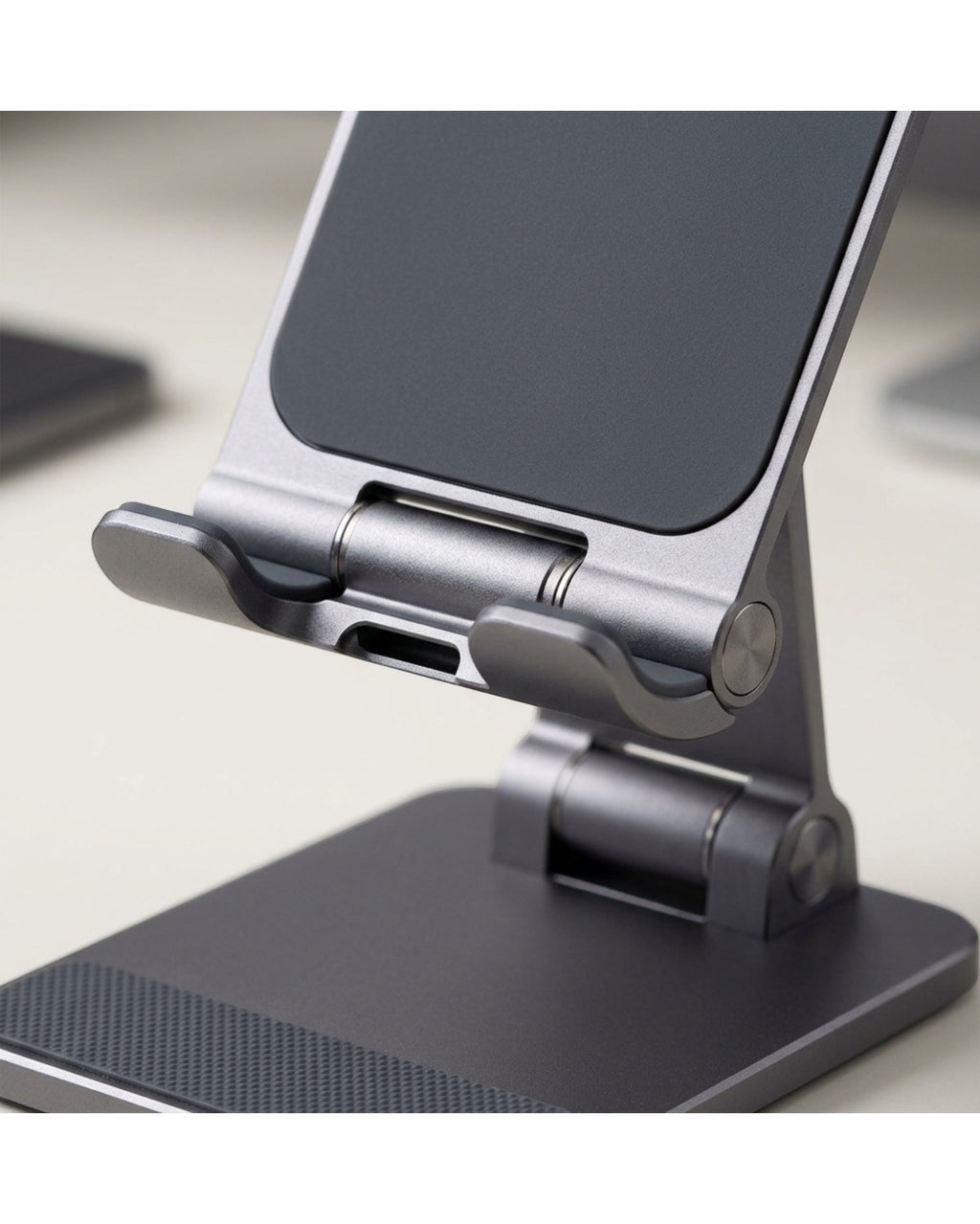 Blnzk Folding Aluminum Phone Stand Space Gray - Detail view