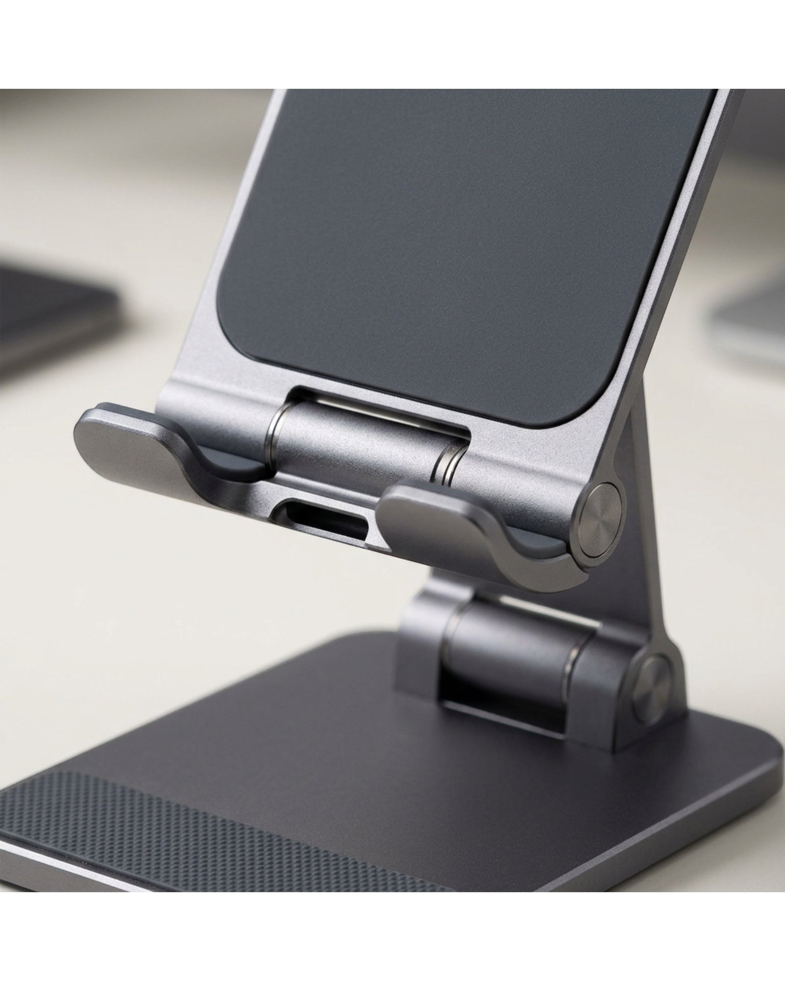 Blnzk Folding Aluminum Phone Stand Space Gray - Detail view