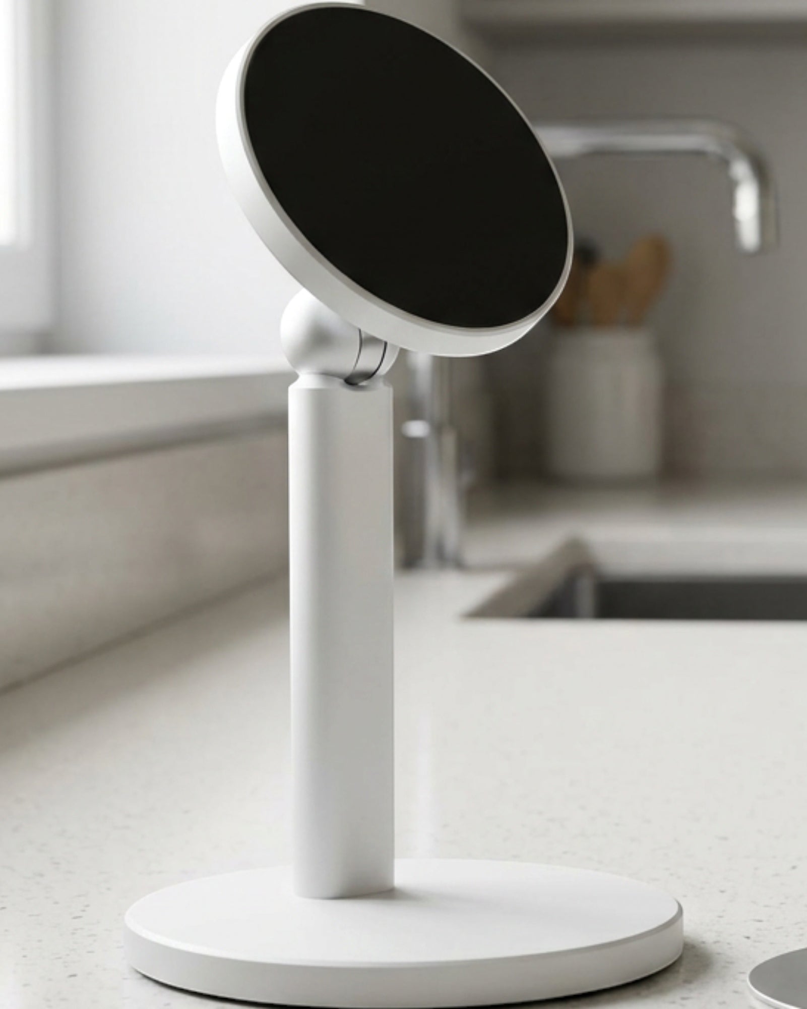Blnzk Magnetic Rotating Phone Stand Matte White - Lifestyle view